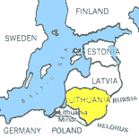 Map of eastern Baltic Sea